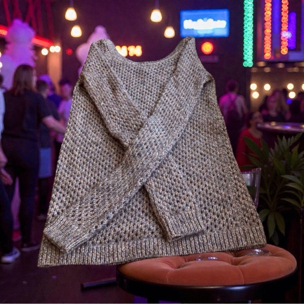 Splendid Sweater Metallic Wool Blend Textured Knit | Sparkle Luxe - Picture 9 of 11